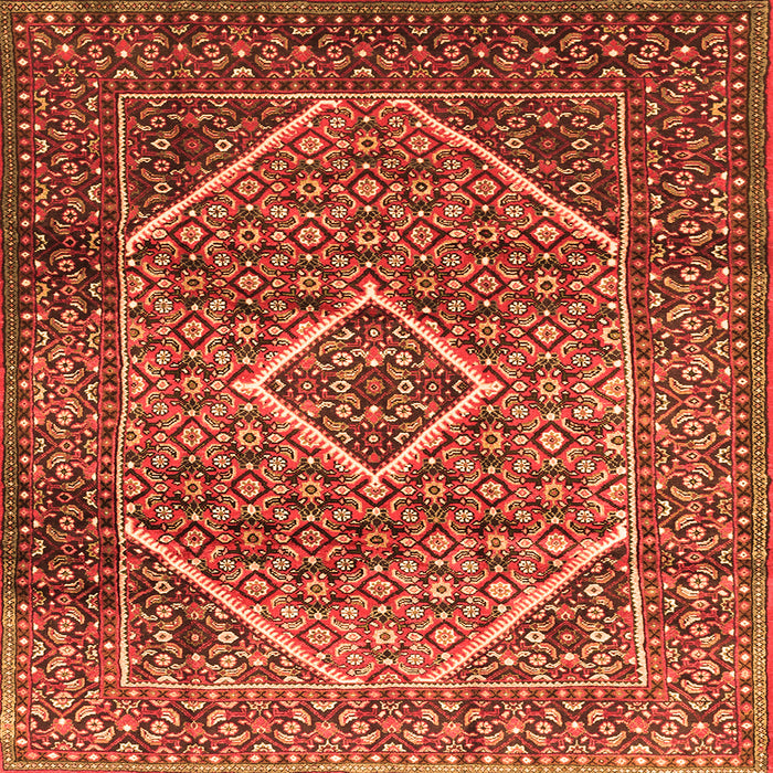 Serging Thickness of Persian Orange Traditional Rug, tr1115org