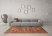 Machine Washable Persian Brown Traditional Rug in a Living Room,, wshtr1115brn