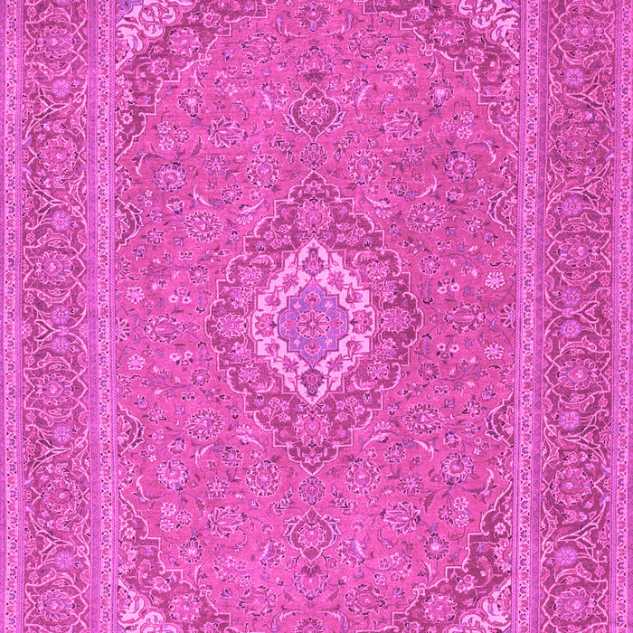 Machine Washable Medallion Pink Traditional Rug, wshtr1116pnk