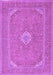 Machine Washable Medallion Purple Traditional Area Rugs, wshtr1116pur