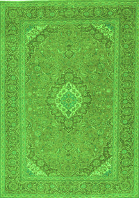 Medallion Green Traditional Rug, tr1116grn