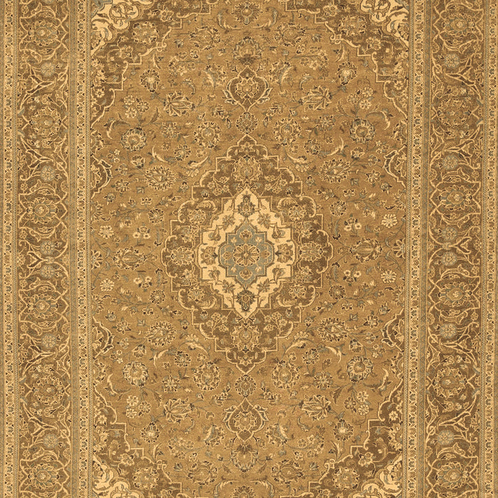 Machine Washable Medallion Brown Traditional Rug, wshtr1116brn