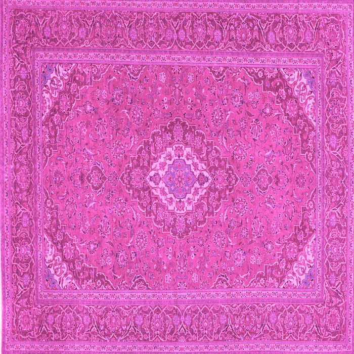 Square Medallion Pink Traditional Rug, tr1116pnk