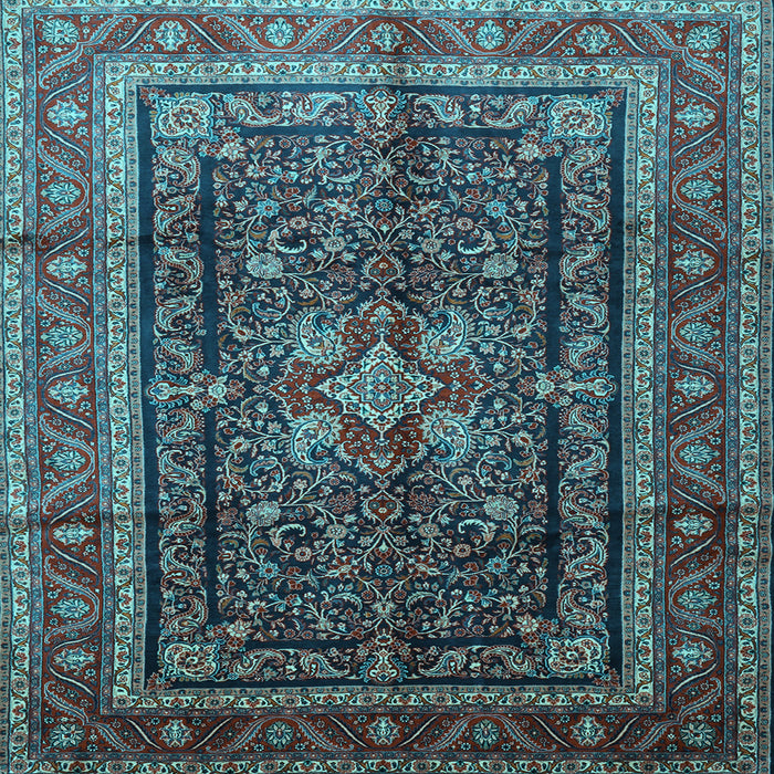 Square Persian Light Blue Traditional Rug, tr1117lblu