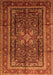 Serging Thickness of Machine Washable Persian Orange Traditional Area Rugs, wshtr1117org