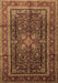 Machine Washable Persian Brown Traditional Rug, wshtr1117brn