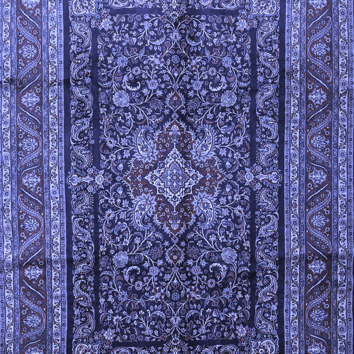 Machine Washable Persian Blue Traditional Rug, wshtr1117blu