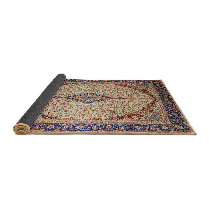 Sideview of Traditional Chestnut Brown Medallion Rug, tr1118