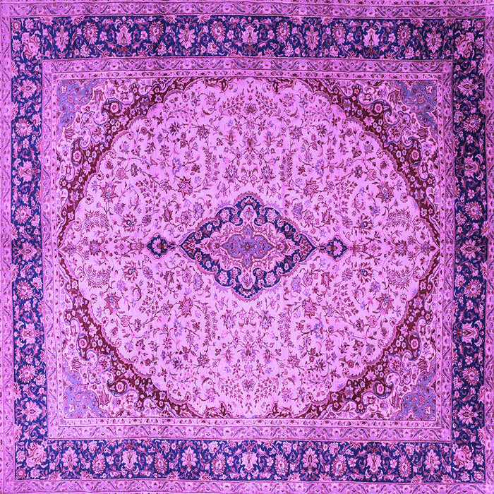 Square Medallion Purple Traditional Rug, tr1118pur