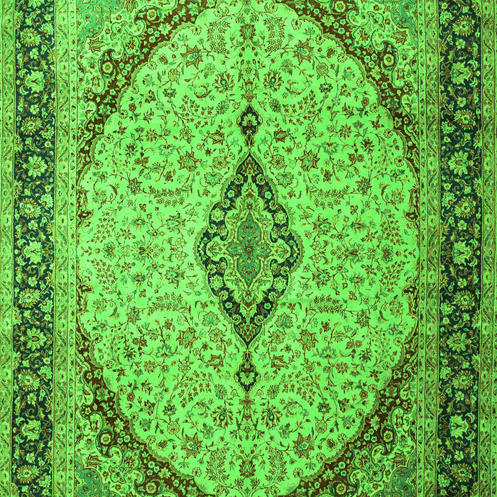 Medallion Green Traditional Rug, tr1118grn