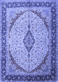 Medallion Blue Traditional Rug, tr1118blu