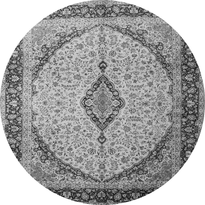 Square Medallion Gray Traditional Rug, tr1118gry