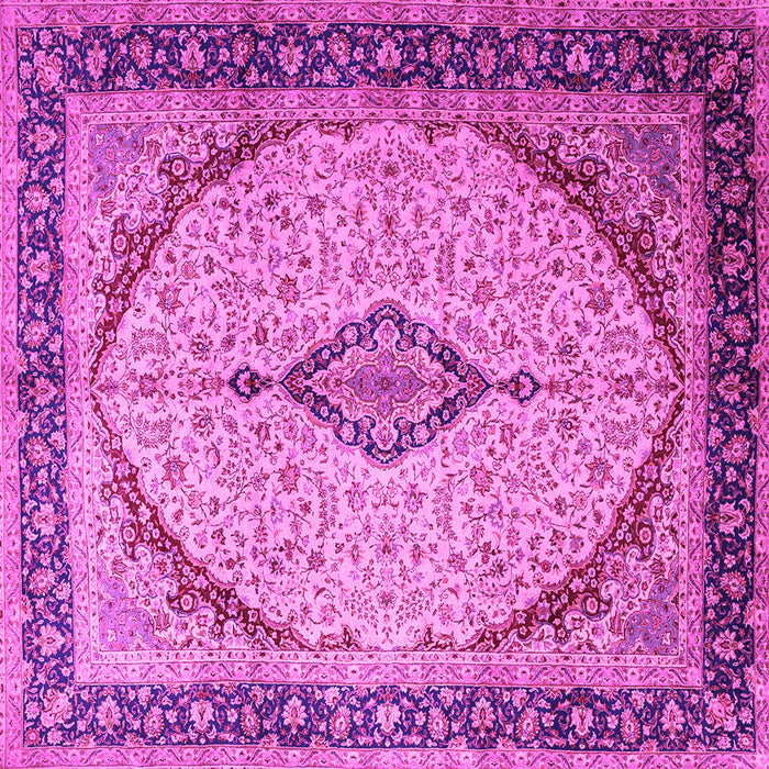 Square Medallion Pink Traditional Rug, tr1118pnk