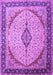 Machine Washable Medallion Purple Traditional Area Rugs, wshtr1118pur