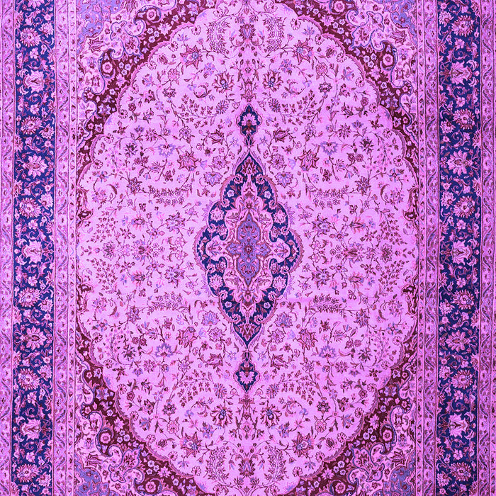 Machine Washable Medallion Purple Traditional Area Rugs, wshtr1118pur