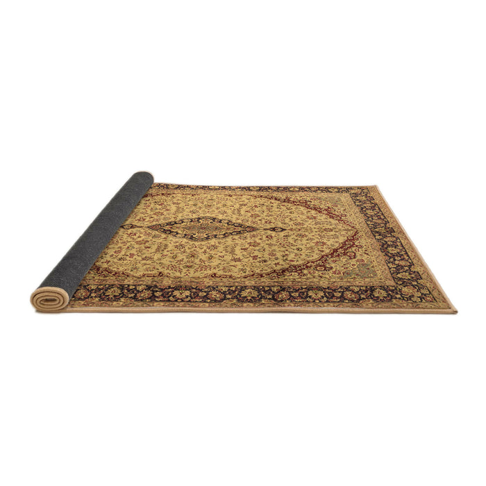 Sideview of Medallion Brown Traditional Rug, tr1118brn