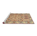 Sideview of Machine Washable Traditional Rust Pink Rug, wshtr1119