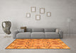 Machine Washable Persian Orange Traditional Area Rugs in a Living Room, wshtr1119org