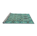 Sideview of Machine Washable Persian Light Blue Traditional Rug, wshtr1119lblu