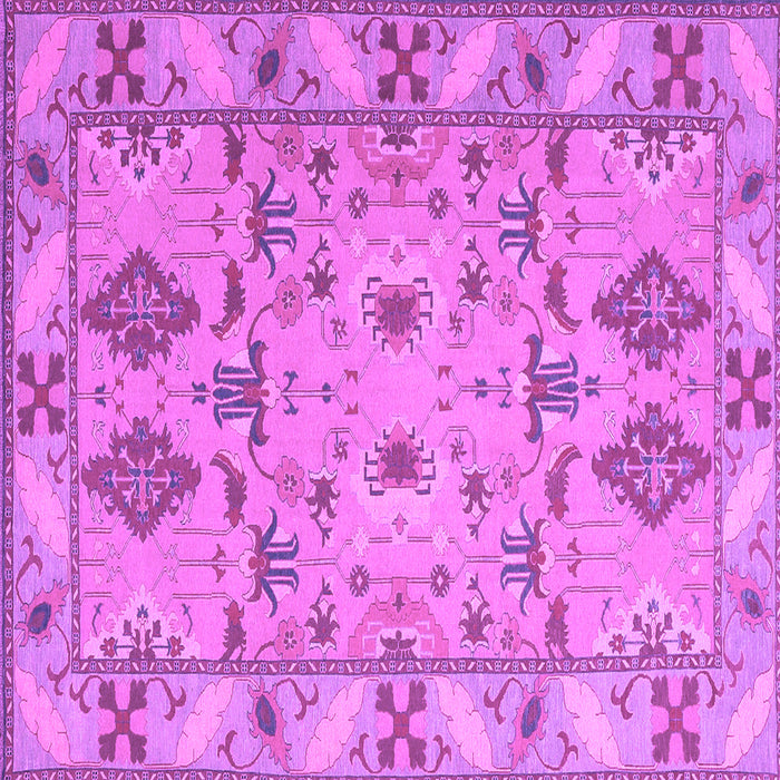 Square Machine Washable Persian Purple Traditional Area Rugs, wshtr1119pur
