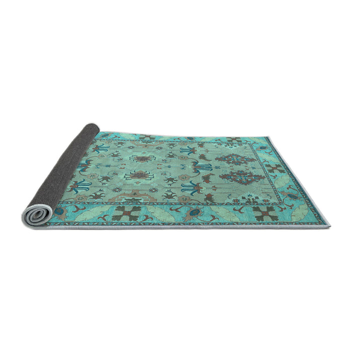Sideview of Persian Light Blue Traditional Rug, tr1119lblu