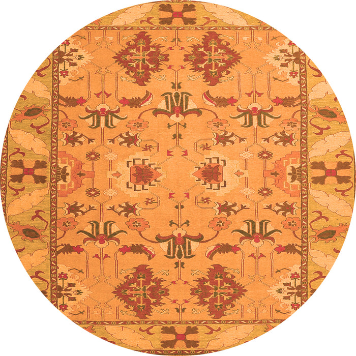 Square Persian Orange Traditional Rug, tr1119org