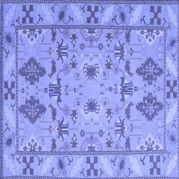 Square Persian Blue Traditional Rug, tr1119blu