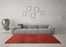 Machine Washable Southwestern Orange Country Area Rugs in a Living Room, wshtr111org