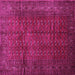 Square Southwestern Pink Country Rug, tr111pnk