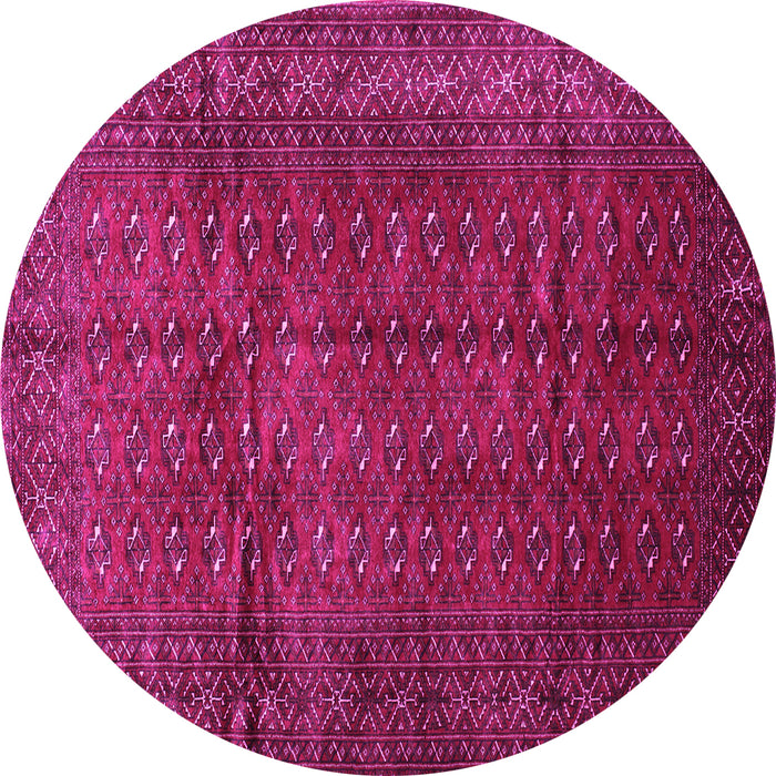 Round Machine Washable Southwestern Pink Country Rug, wshtr111pnk