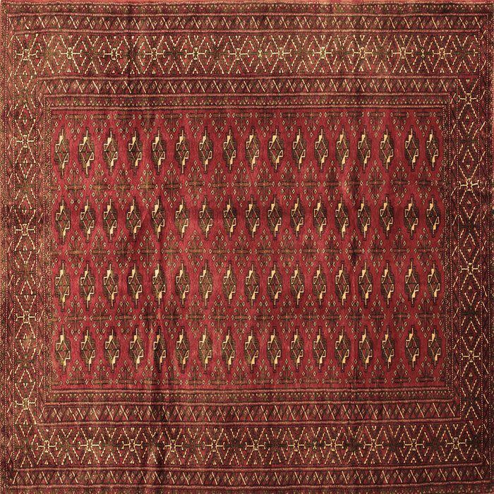 Square Machine Washable Southwestern Brown Country Rug, wshtr111brn