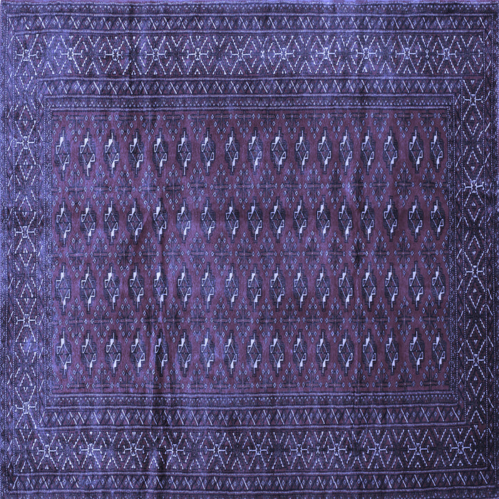Square Machine Washable Southwestern Blue Country Rug, wshtr111blu
