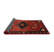 Sideview of Traditional Dark Sienna Brown Persian Rug, tr112