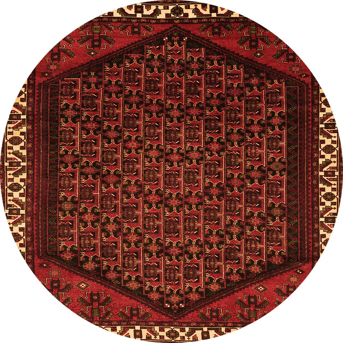 Square Persian Orange Traditional Rug, tr1120org