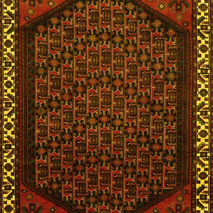 Machine Washable Persian Yellow Traditional Rug, wshtr1120yw