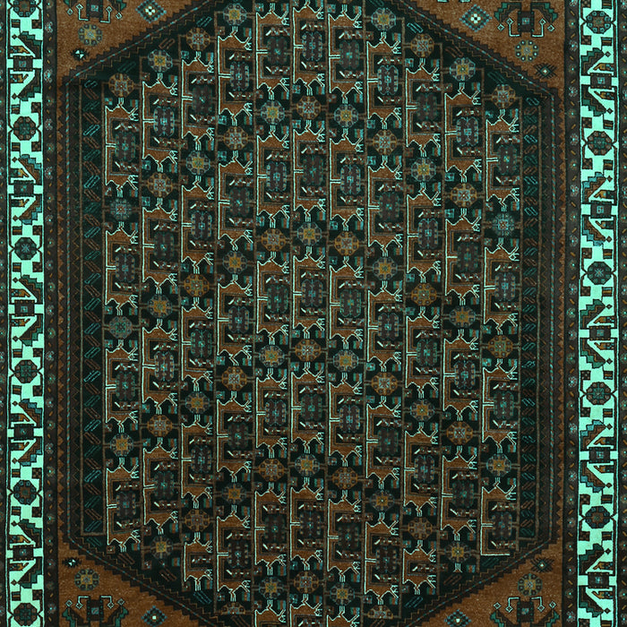 Machine Washable Persian Turquoise Traditional Area Rugs, wshtr1120turq