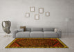 Machine Washable Persian Yellow Traditional Rug in a Living Room, wshtr1120yw