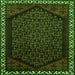 Round Machine Washable Persian Green Traditional Area Rugs, wshtr1120grn