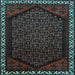 Square Persian Light Blue Traditional Rug, tr1120lblu