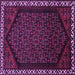 Square Persian Purple Traditional Rug, tr1120pur