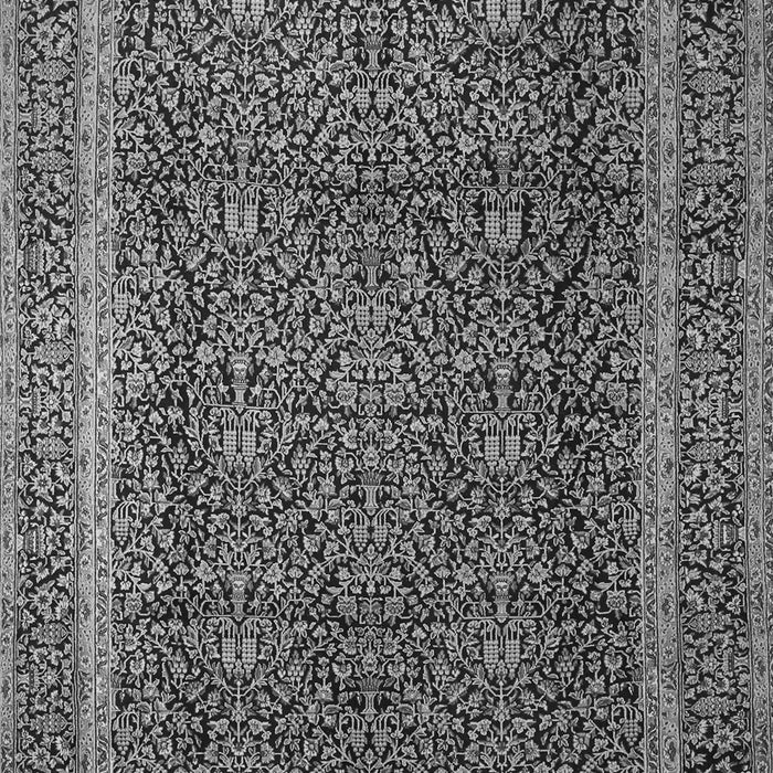 Serging Thickness of Machine Washable Persian Gray Traditional Rug, wshtr1121gry