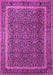 Machine Washable Persian Pink Traditional Rug, wshtr1121pnk