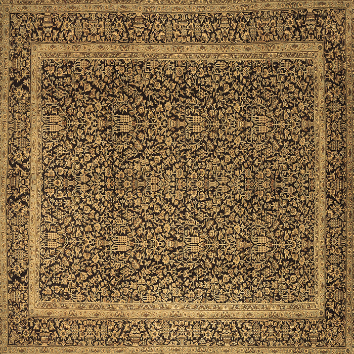 Square Machine Washable Persian Brown Traditional Rug, wshtr1121brn
