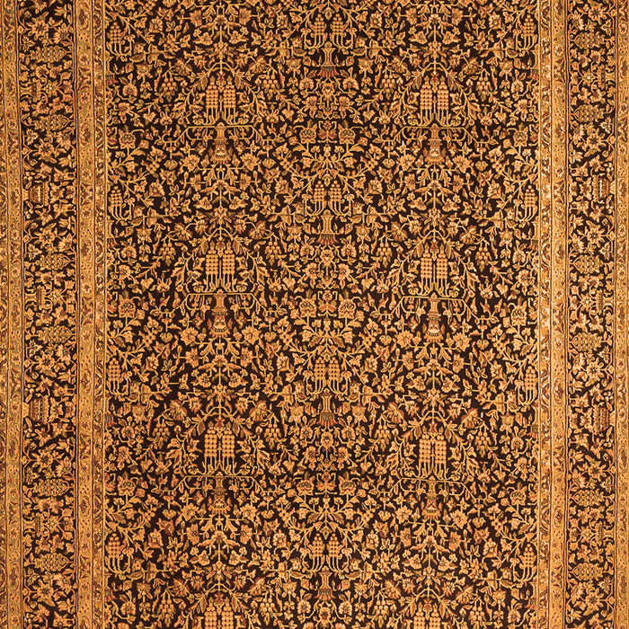 Serging Thickness of Machine Washable Persian Orange Traditional Area Rugs, wshtr1121org