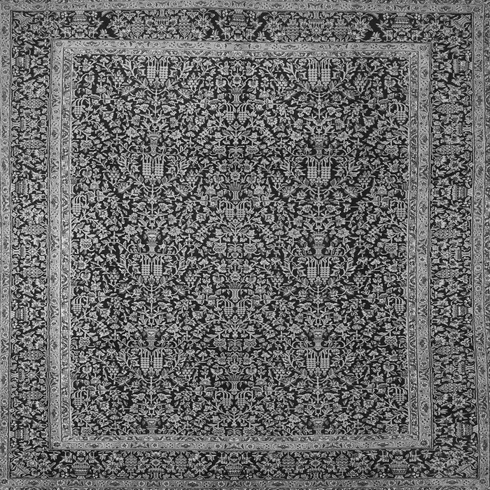 Serging Thickness of Persian Gray Traditional Rug, tr1121gry