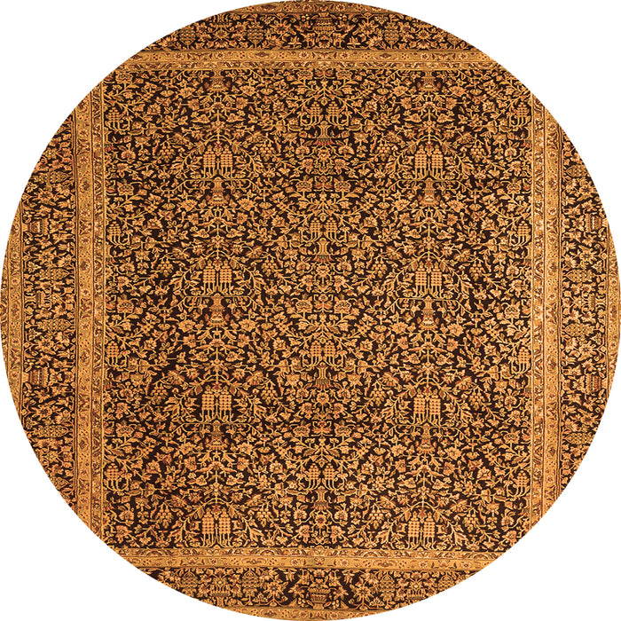 Square Persian Orange Traditional Rug, tr1121org