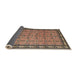 Sideview of Traditional Light Copper Gold Persian Rug, tr1122