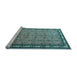 Sideview of Machine Washable Persian Light Blue Traditional Rug, wshtr1122lblu