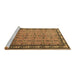 Sideview of Machine Washable Persian Brown Traditional Rug, wshtr1122brn