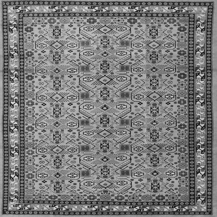 Round Machine Washable Persian Gray Traditional Rug, wshtr1122gry